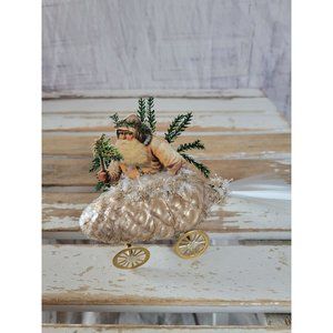 Blumchen rocket racer car Santa decor home RARE vintage German